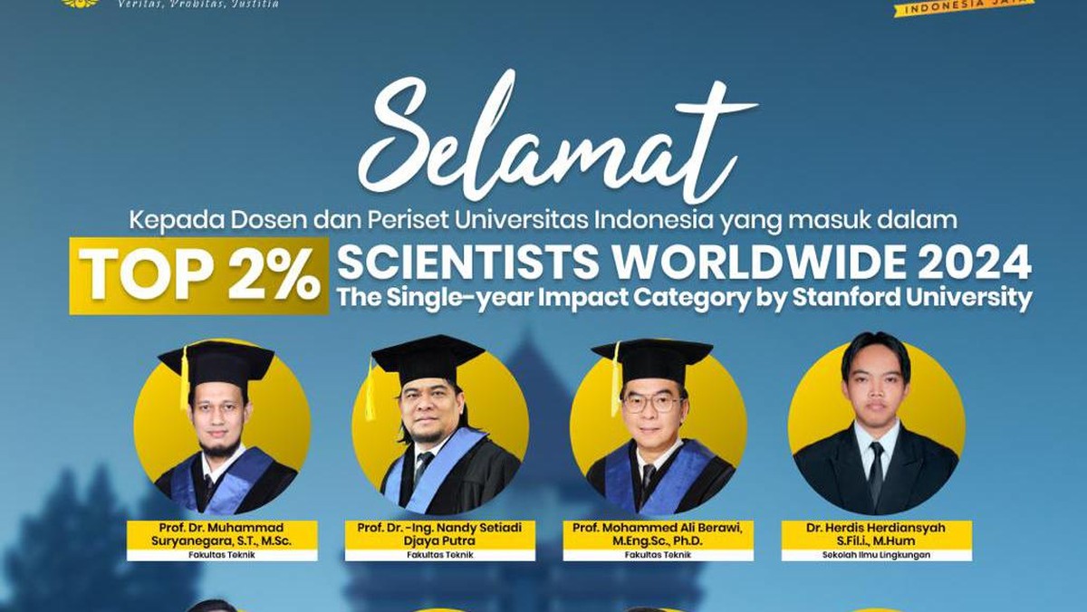 Hebat! Ilmuwan UI Buktikan Diri di Peringkat Dunia Stanford University 2024